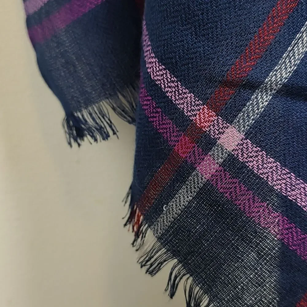 Talbot's Woven Windowpane Plaid Scarf Wrap
